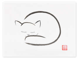 Wandbild  Schlafende Katze - Maxim Images