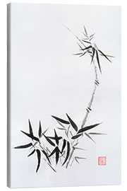 Stampa su tela  Stelo di bambù con foglie giovani - Maxim Images