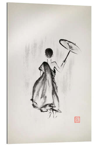 Galleriprint Monk with umbrella