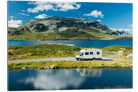 Cuadro de plexi-alu Camping en Noruega junto al lago Stavatn