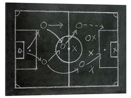 Magnettafel Fussballtaktiken auf einer Tafel