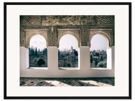 Gerahmter Kunstdruck Blick auf die Alhambra