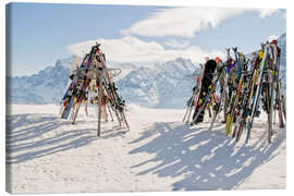 Lærredsbillede  Skis and snowboards - Daniel Schoenen