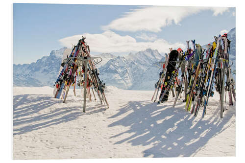 Foam board print Skis and snowboards