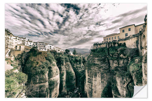 Selvklebende plakat El Tajo Gorge in Ronda, Malaga