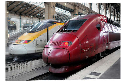 Acrylglasbild TGV, Gare du Nord, Paris