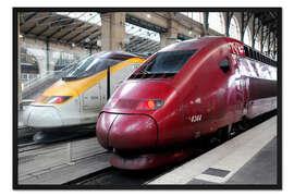 Gerahmter Kunstdruck TGV, Gare du Nord, Paris