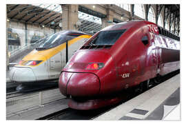 Naklejka na ścianę TGV, Gare du Nord, Paris