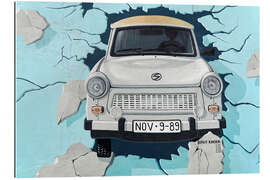 Galleritryk Test the best, Trabi breaks through the wall