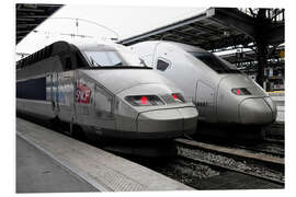 Hartschaumbild TGV, Bahnhof Gare du Nord, Paris