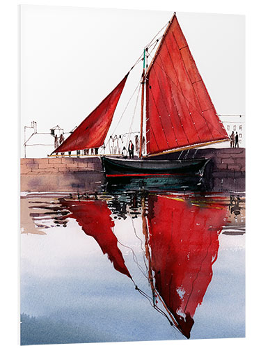 Cuadro de PVC Puta velero rojo Galway Irlanda