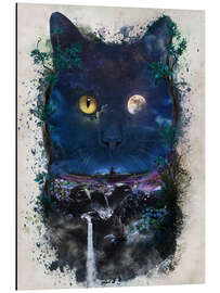 Magnettafel Katze der Nacht