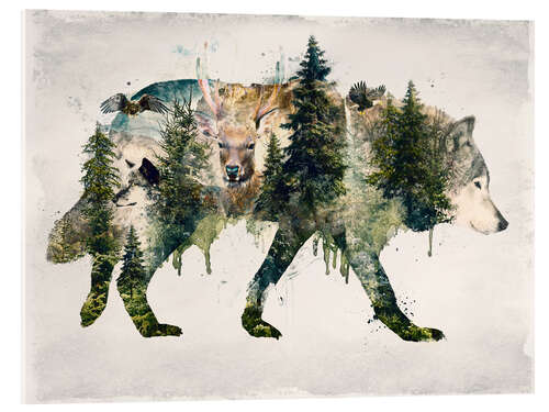 Acrylic print Walk with wolves