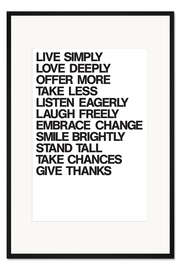 Gerahmter Kunstdruck For a better life, weiß