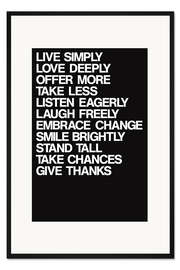 Gerahmter Kunstdruck For a better life, schwarz