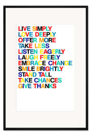 Gerahmter Kunstdruck For a better life, bunt