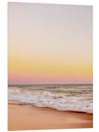 Foam board print Faro Beach at sunset II