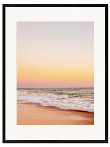 Kunsttryk i ramme Faro Beach at sunset II