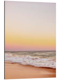 Magnettafel Faro Beach bei Sonnenuntergang II