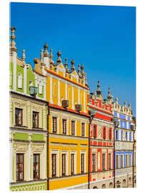 Acrylic print Colorful historic houses on the market square