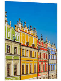 Foam board print Colorful historic houses on the market square