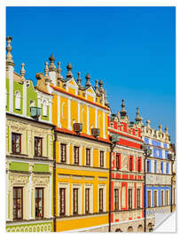 Wall sticker Colorful historic houses on the market square