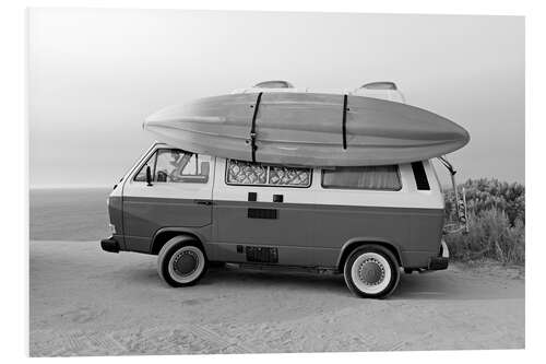 Obraz na PCV Vintage bus with kayak at Praia da Marinha