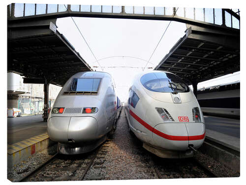 Tableau sur toile TGV et ICE à la Gare de l'Est