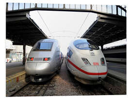 PVC-tavla TGV and ICE at Gare de l'Est