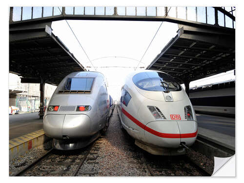 Adesivo murale TGV e ICE alla Gare de l'Est