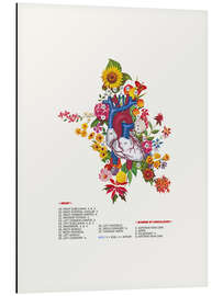 Magnettafel Blühendes Herz