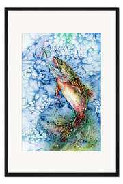 Gerahmter Kunstdruck Jagd auf Libelle