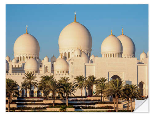 Selvklebende plakat Sheikh Zayed Grand Mosque, Abu Dhabi