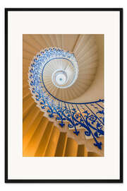 Gerahmter Kunstdruck Wendeltreppe