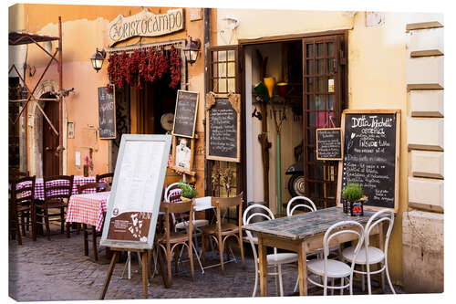 Canvas print Typical Italian restaurant