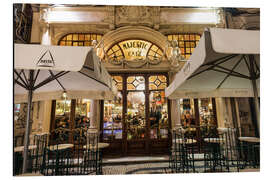 Aluminium print Café Majestic by night, Porto