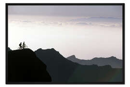 Gerahmter Kunstdruck Mountainbiking, Masca-Schlucht
