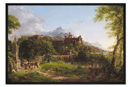 Gerahmter Kunstdruck Die Abreise