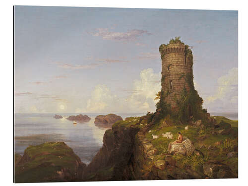 Galleriprint Italian Coast Scene with Ruined Tower