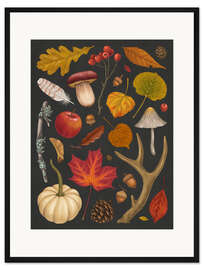 Gerahmter Kunstdruck Herbstspaziergang