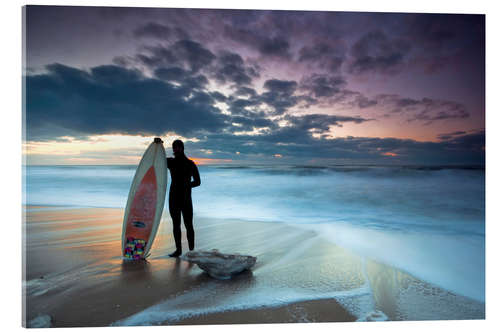Akrylbilde Surfer on Westerland Beach