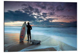 Aluminiumsbilde Surfer on Westerland Beach