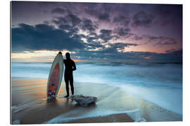 Quadro em plexi-alumínio Surfista em Westerland Beach