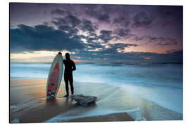 Magnettafel Surfer am Strand von Westerland
