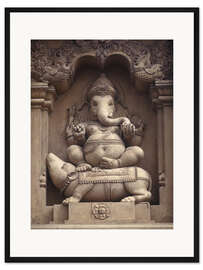 Gerahmter Kunstdruck Ganesha auf seinem Vahana