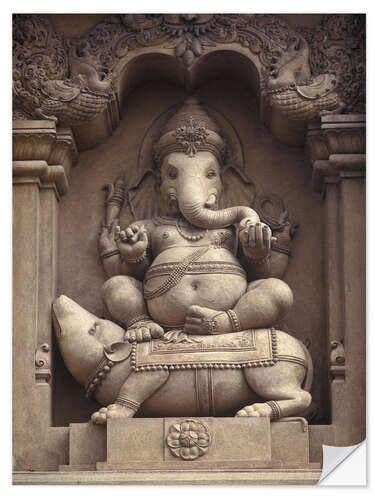 Wandsticker Ganesha auf seinem Vahana