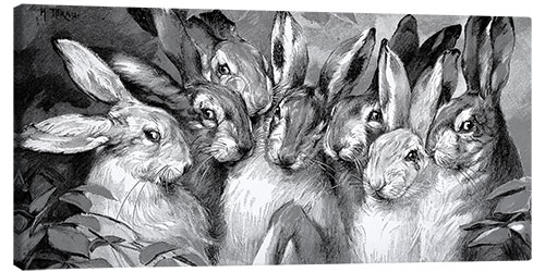 Canvas print Seven Rabbits