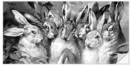 Naklejka na ścianę Seven Rabbits