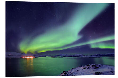 Acrylic print Northern lights over Tromsø