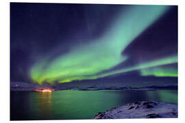 Foam board print Northern lights over Tromsø